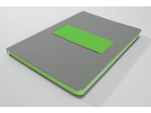 Notitieboek Linescape Neo A5 l.grijs/lime lijn 176pag 80gr  HC