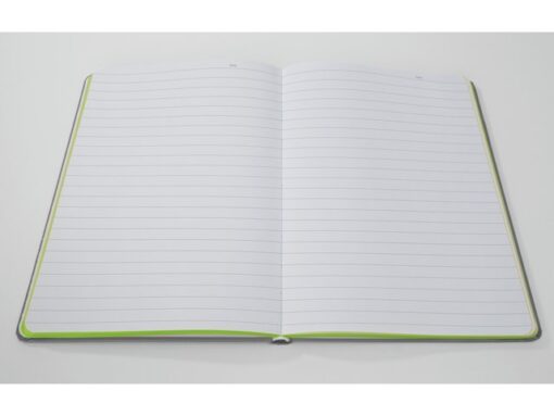 Notitieboek Linescape Neo A5 l.grijs/lime lijn 176pag 80gr  HC