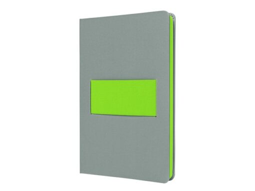Notitieboek Linescape Neo A5 l.grijs/lime lijn 176pag 80gr  HC
