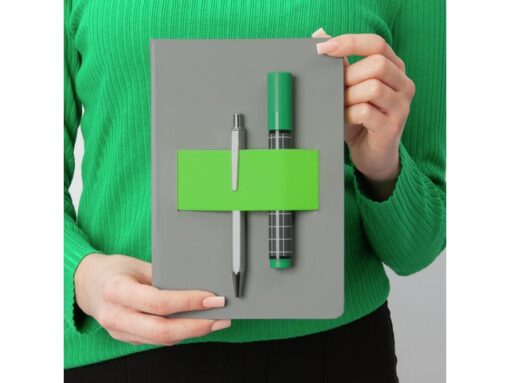 Notitieboek Linescape Neo A5 l.grijs/lime lijn 176pag 80gr  HC