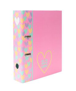 Ordner B'LOG HEARTS. Formaat A4 en 8cm rugbreedte. Met grijpgat