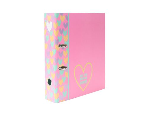 Ordner B'LOG HEARTS A4 2R 8cm krimp 2 stuks 2 motieven
