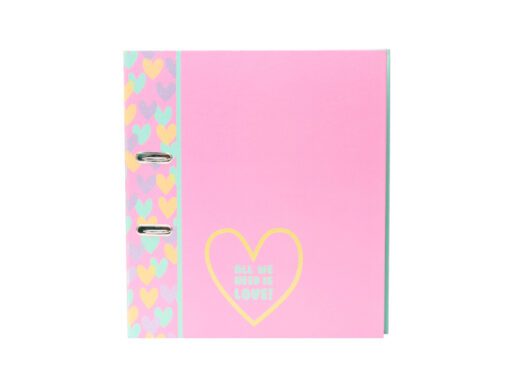Ordner B'LOG HEARTS A4 2R 8cm krimp 2 stuks 2 motieven