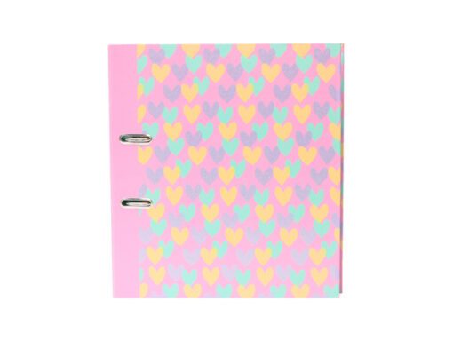 Ordner B'LOG HEARTS A4 2R 8cm krimp 2 stuks 2 motieven
