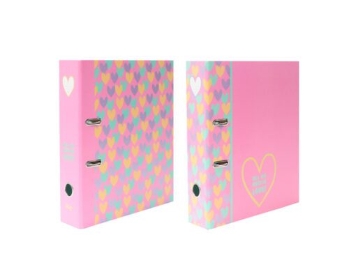 Ordner B'LOG HEARTS A4 2R 8cm krimp 2 stuks 2 motieven