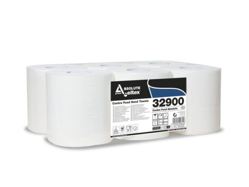Poetspapier Celtex Absolute Centerfeed Midi 2-laags wit     krimp a 6 rol