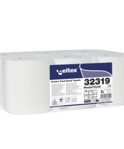 Poetspapier Celtex Centerfeed Midi 2-laags wit 153 meter    krimp a 6 rol