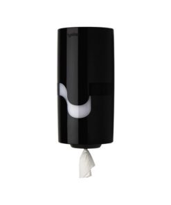 De Celtex Megamini poetsrol dispenser is geschikt voor geperforeerde handdoeken door de centrale invoer. Ideaal voor locaties die druk bezocht worden. Het semi-transparante venster geeft aan wanneer de dispenser moet worden bijgevuld. Dit gaat gemakkelijk en snel. Voorzien van slot met verwijderbare sleutel. Kleur zwart. Afmetingen (bxhxd) 160 x 345 x 170 mm. Materiaal ABS. Geschikt voor Mini poetspapierrollen (CE-C30270).