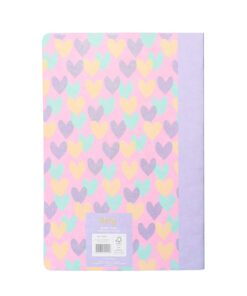 Schrift B'LOG HEARTS. Formaat A4 geniet. Inhoud 48 vel 90 grams papier met lijn. Deze serie bestaat uit hartjes in harmonieuze kleuren en kleurcombinaties. Krimp a 2 stuks met 2 motieven.