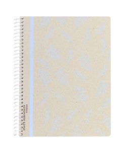 Spiraalblok ECOLOGIQUE. Formaat A5 met ecocover. Inhoud 80 vel 90 grams papier met lijn. De Ecologique serie bestaat uit zorgvuldig geselecteerde materialen om de CO2-voetdruk te verkleinen. Het papier en karton is gerecycled of recyclebaar en de gebruikte inkten zijn op waterbasis en zo natuurlijk mogelijk. Krimp a 2 stuks kleuren blauw en groen.