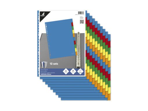 Tabblad Kangaro A4 blanco PP 120micron krimp a 10 sets