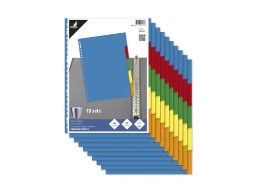 Tabblad Kangaro A4 blanco PP 120micron krimp a 10 sets