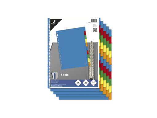 Tabblad Kangaro A4 blanco PP 120micron krimp a 5 sets