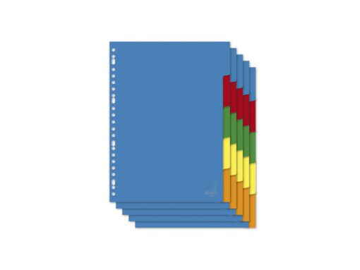 Tabblad Kangaro A4 blanco PP 120micron krimp a 5 sets