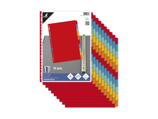 Tabblad Kangaro A4 blanco karton krimp a 10 sets