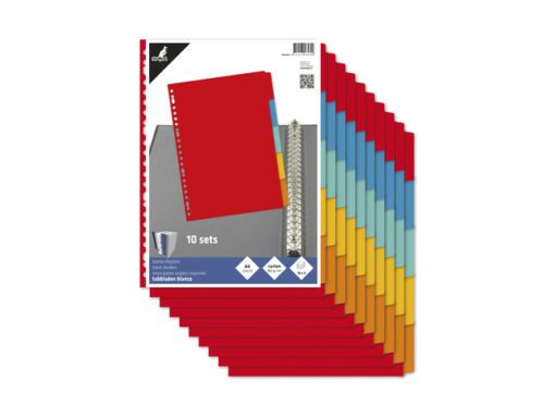 Tabblad Kangaro A4 blanco karton krimp a 10 sets