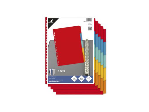 Tabblad Kangaro A4 blanco karton krimp a 5 sets