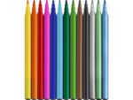 Viltstift Faber-Castell Dino 10x stand. Kleur+3x metallic   kleur incl. Dino stickers in karton etui