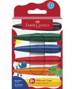 Waskrijt Faber-Castell Fingers 6 stuks op karton blister