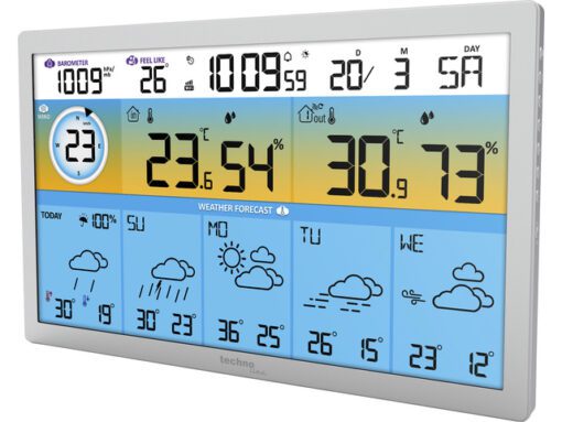 Weerstation Technoline WD 2500 373x228x30mm zilver met 1    buitensensor