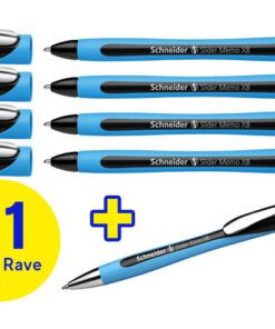 Balpen Schneider Memo XB Black box assorti doos a 4 + 1     Slider Rave gratis