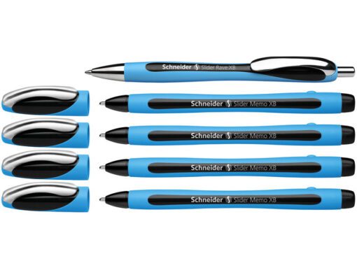 Balpen Schneider Memo XB Black box assorti doos a 4 + 1     Slider Rave gratis