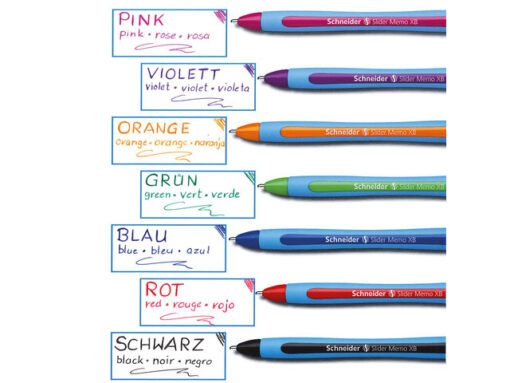 Balpen Schneider Memo XB etui assorti a 6 stuks 5 + 1 gratis