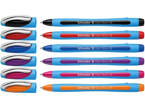 Balpen Schneider Memo XB etui assorti a 6 stuks 5 + 1 gratis