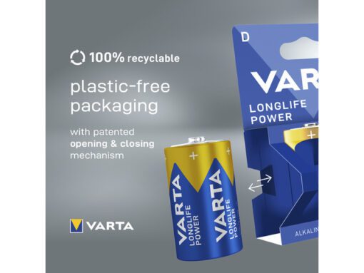 Batterij Varta Longlife Power D blister a 2 stuks