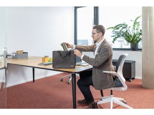 Desk Sharing Bag Basic M donkergrijs 360x280x150mm