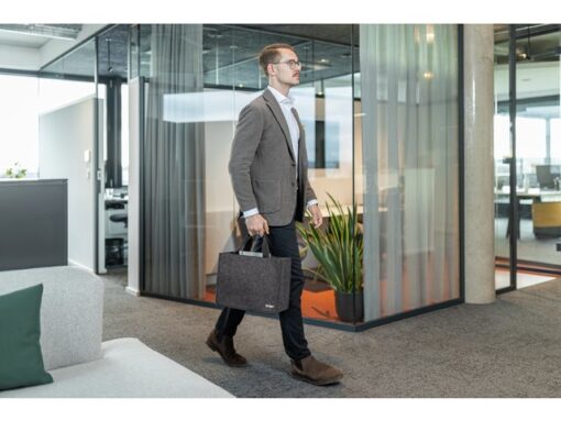 Desk Sharing Bag Basic M donkergrijs 360x280x150mm