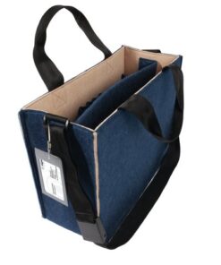 Desk Sharing Bag Bicolor M blauw/beige M 360x280x150mm