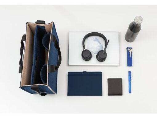 Desk Sharing Bag Bicolor M blauw/beige M 360x280x150mm