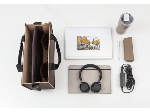 Desk Sharing Bag Bicolor M bruin/beige M 360x280x150mm