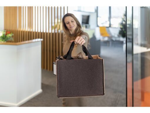 Desk Sharing Bag Bicolor M bruin/beige M 360x280x150mm