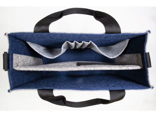 Desk Sharing Bag Bicolor M grijs/blauw M 360x280x150mm