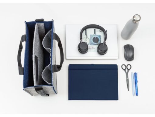 Desk Sharing Bag Bicolor M grijs/blauw M 360x280x150mm