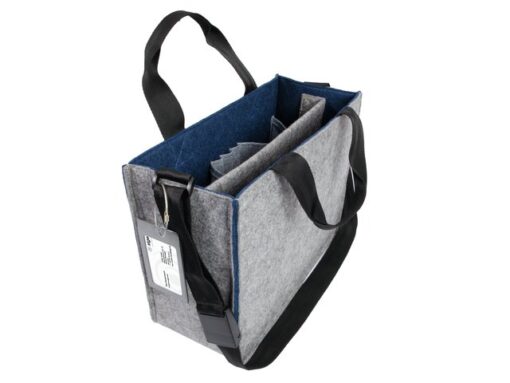 Desk Sharing Bag Bicolor M grijs/blauw M 360x280x150mm