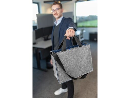 Desk Sharing Bag Bicolor M grijs/blauw M 360x280x150mm