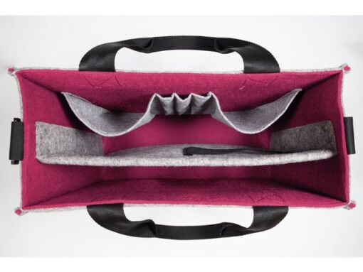 Desk Sharing Bag Bicolor M grijs/rood M 360x280x150mm