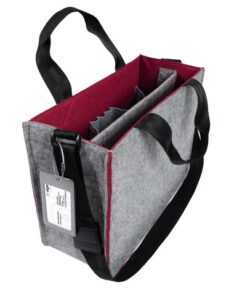 Desk Sharing Bag Bicolor M grijs/rood M 360x280x150mm