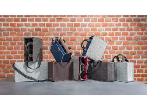 Desk Sharing Bag Bicolor M grijs/rood M 360x280x150mm