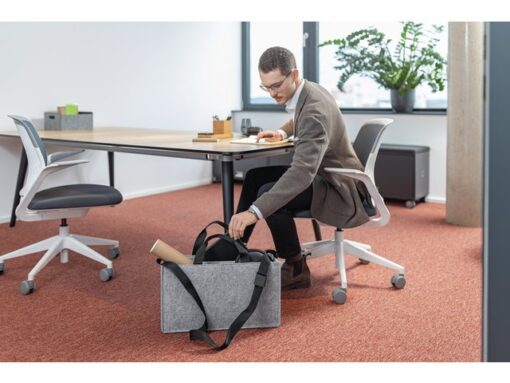 Desk Sharing Bag Classic L lichtgrijs L 500x280x150mm