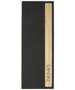 Drankkaart map Sigel 1/2 A4 smal Eco serie D.grijs/hout     voor 8 blad