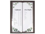 Drankkaart map Sigel 1/2 A4 smal Eco serie D.grijs/hout     voor 8 blad