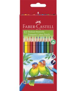 Kleurpotlood Faber-Castell driekant kartonnen etui á 12     stuks