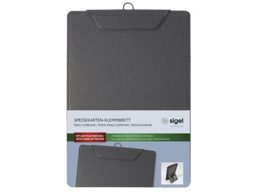 Menukaart klembord Sigel A4 antraciet
