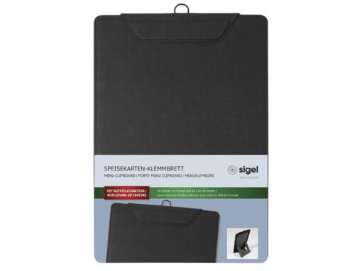 Menukaart klembord Sigel A4 zwart
