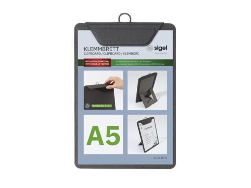 Menukaart klembord Sigel A5 antraciet
