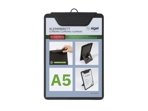 Menukaart klembord Sigel A5 zwart